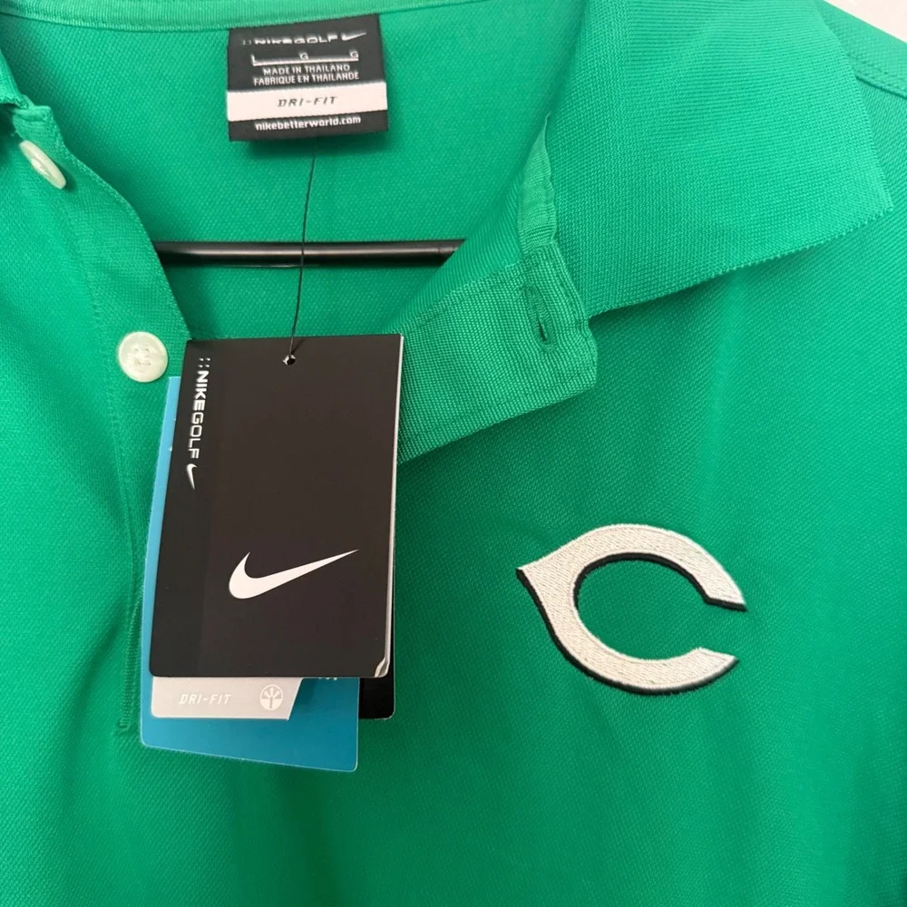 NWT Cincinnati Reds Nike Golf St Patrick's Day Dri-FIT Polo Shirt Men's‎ Large